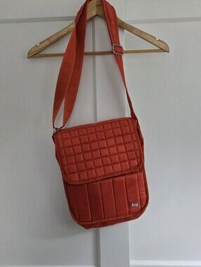 Lug Moped Crossbody Quilted Orange Purse